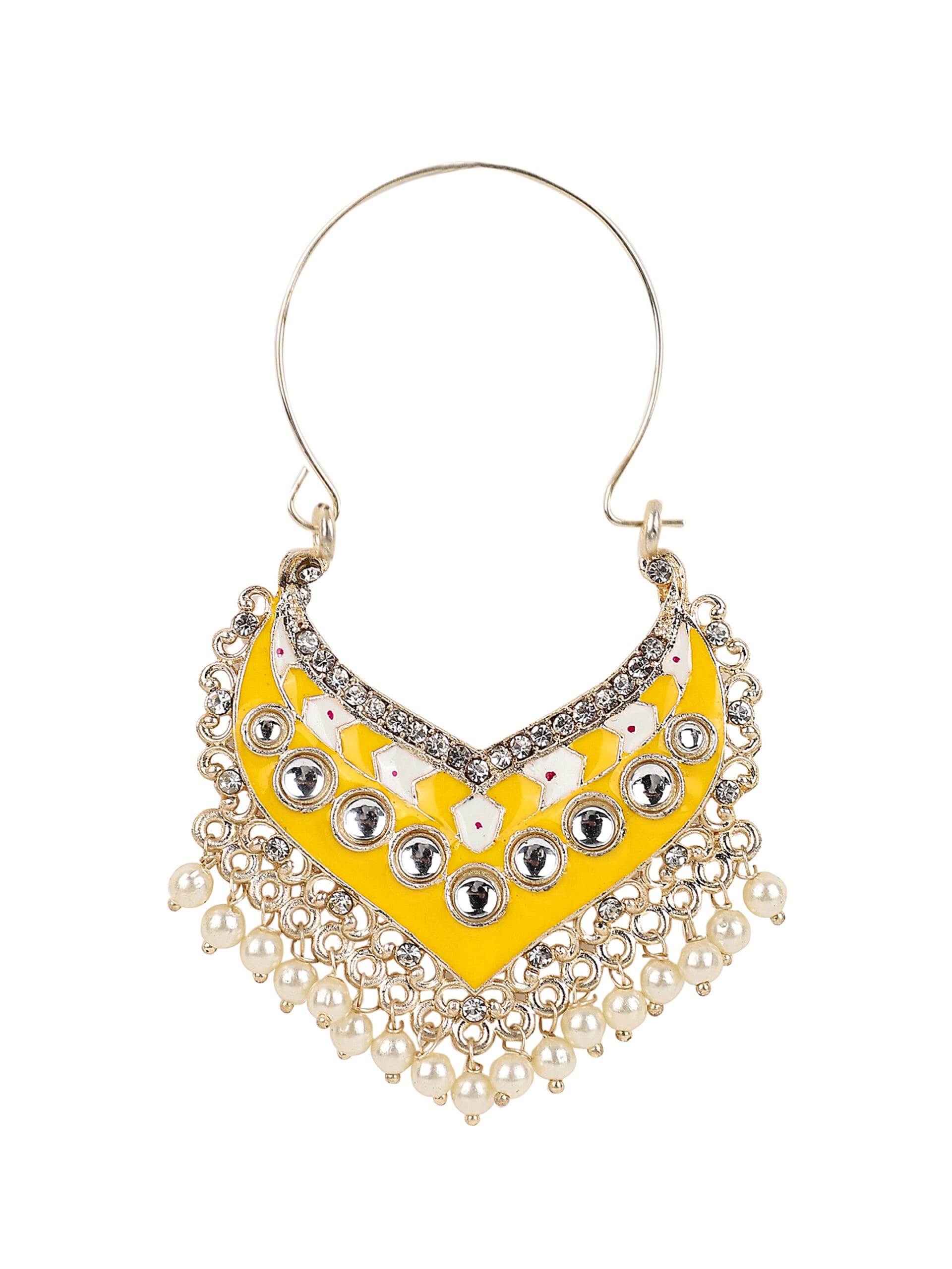 Afghani Chandbali yellow