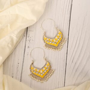 Afghani Chandbali yellow