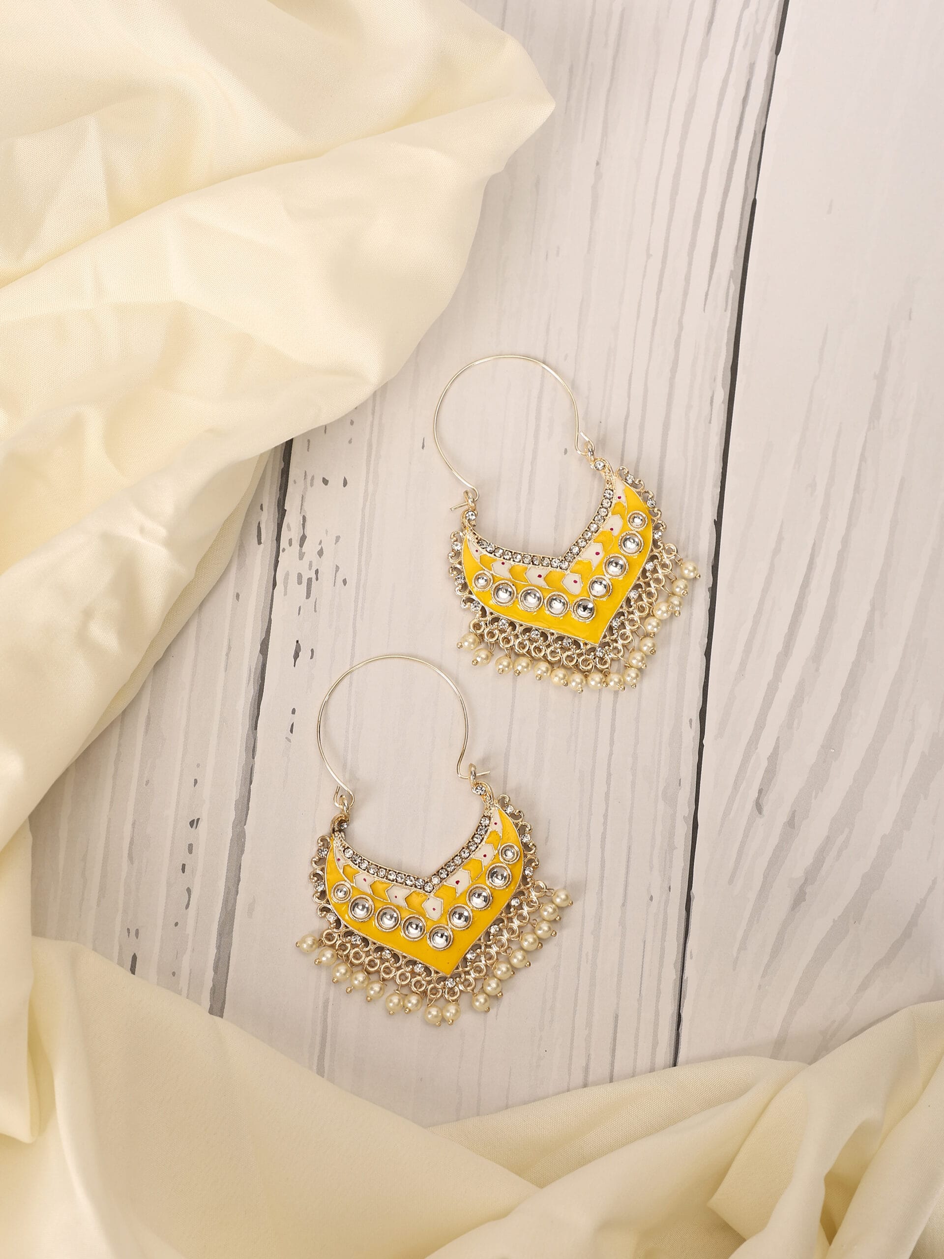 Afghani Chandbali yellow