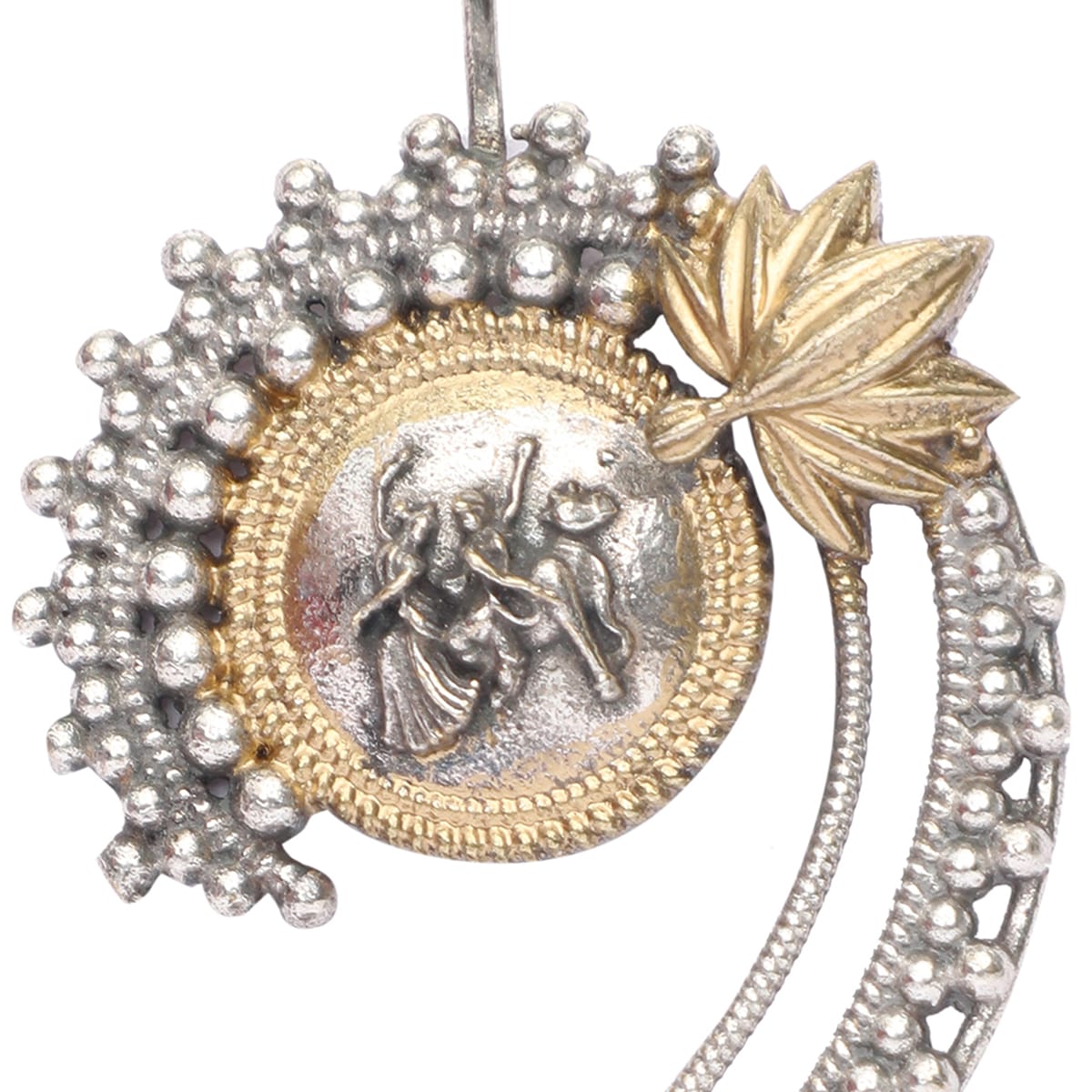 Tribal Abstract Design SIlver Plated Earrings