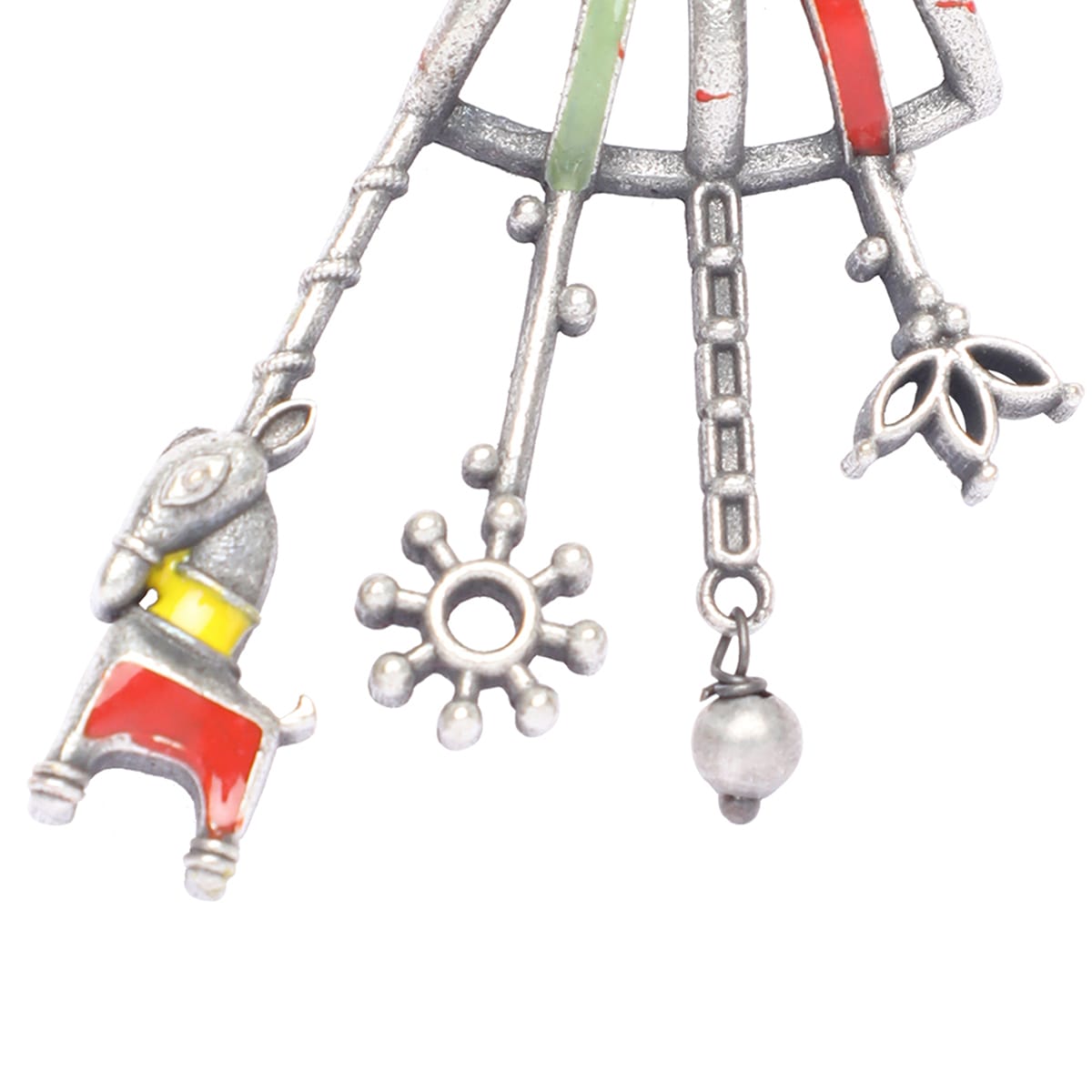 Tribal Abstract Design SIlver Plated Earrings