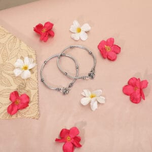 German Silver Anklet Set