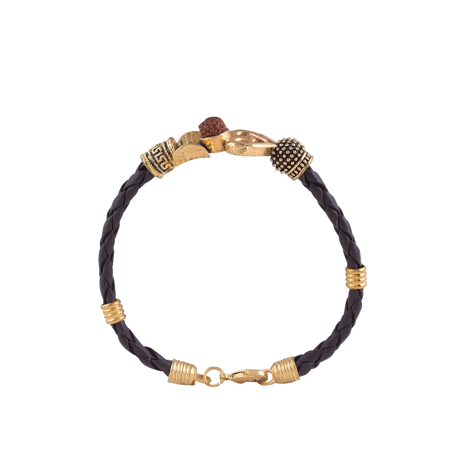 Trishul bracelet, golden trishul bracelet, rudraksha trishul bracelet