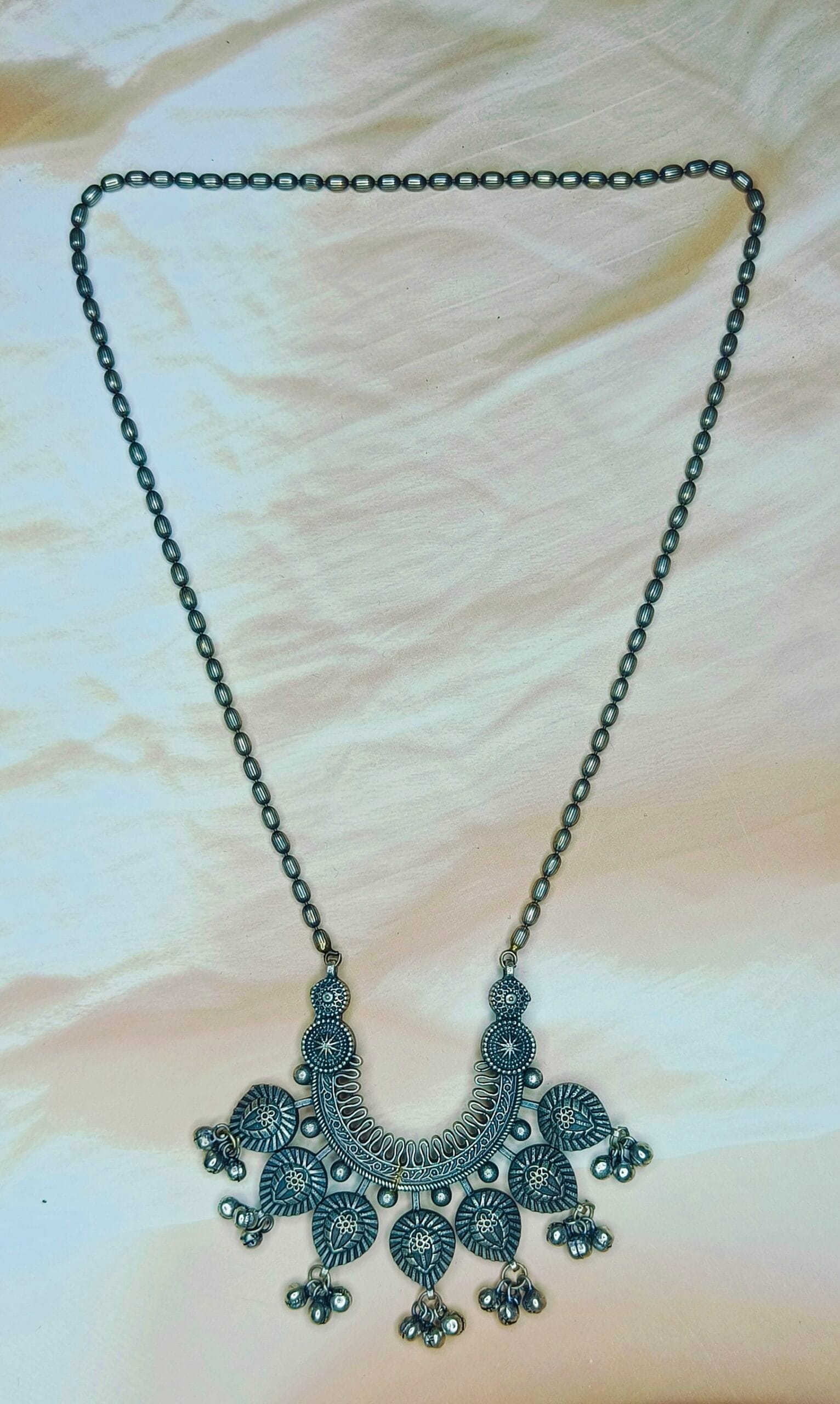 Pendant Chain, Long necklace, l;ong oxidised penda chain, long neckalc, partywear necklace, dailywear neckalce